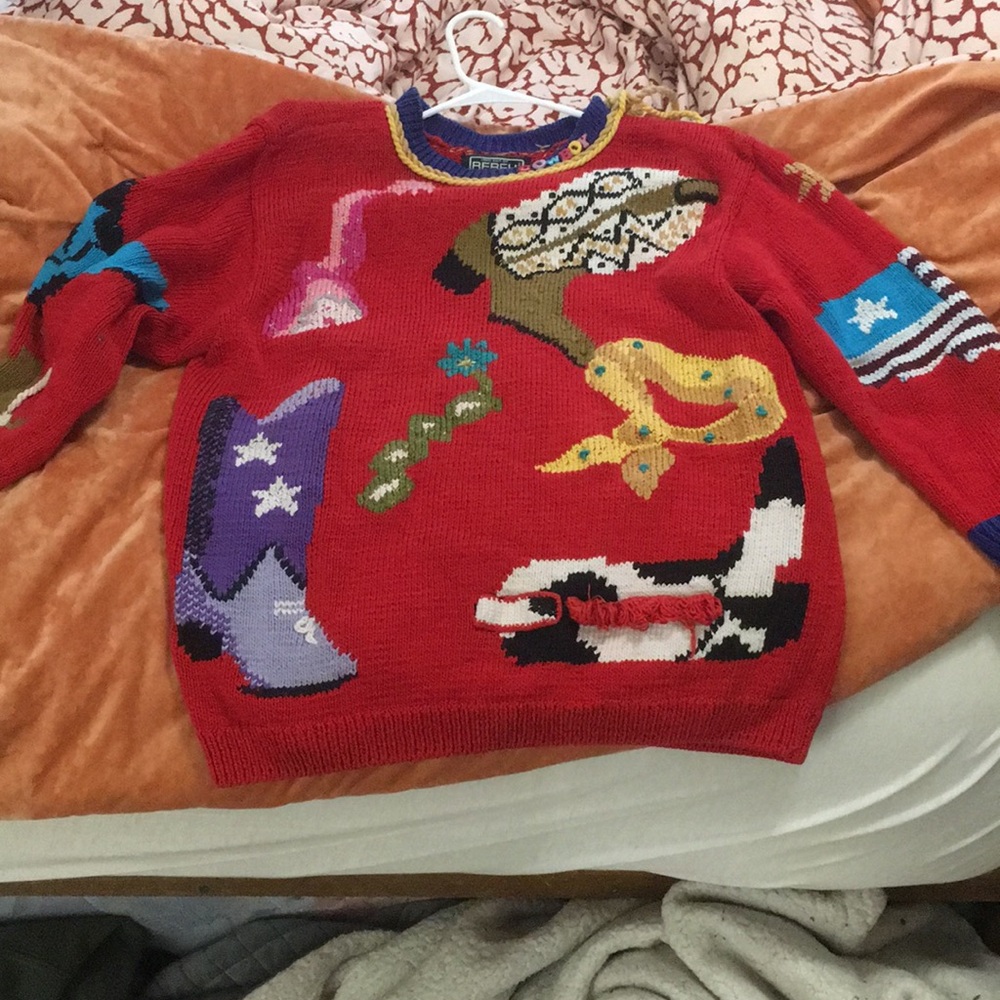 cowboy vintage sweater